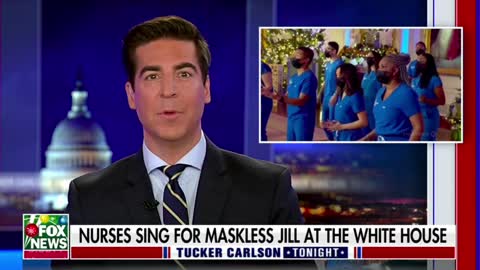 Jesse Watters takes a look at the disgusting spectacle of masked nurses singing and dancing for their unmasked leaders