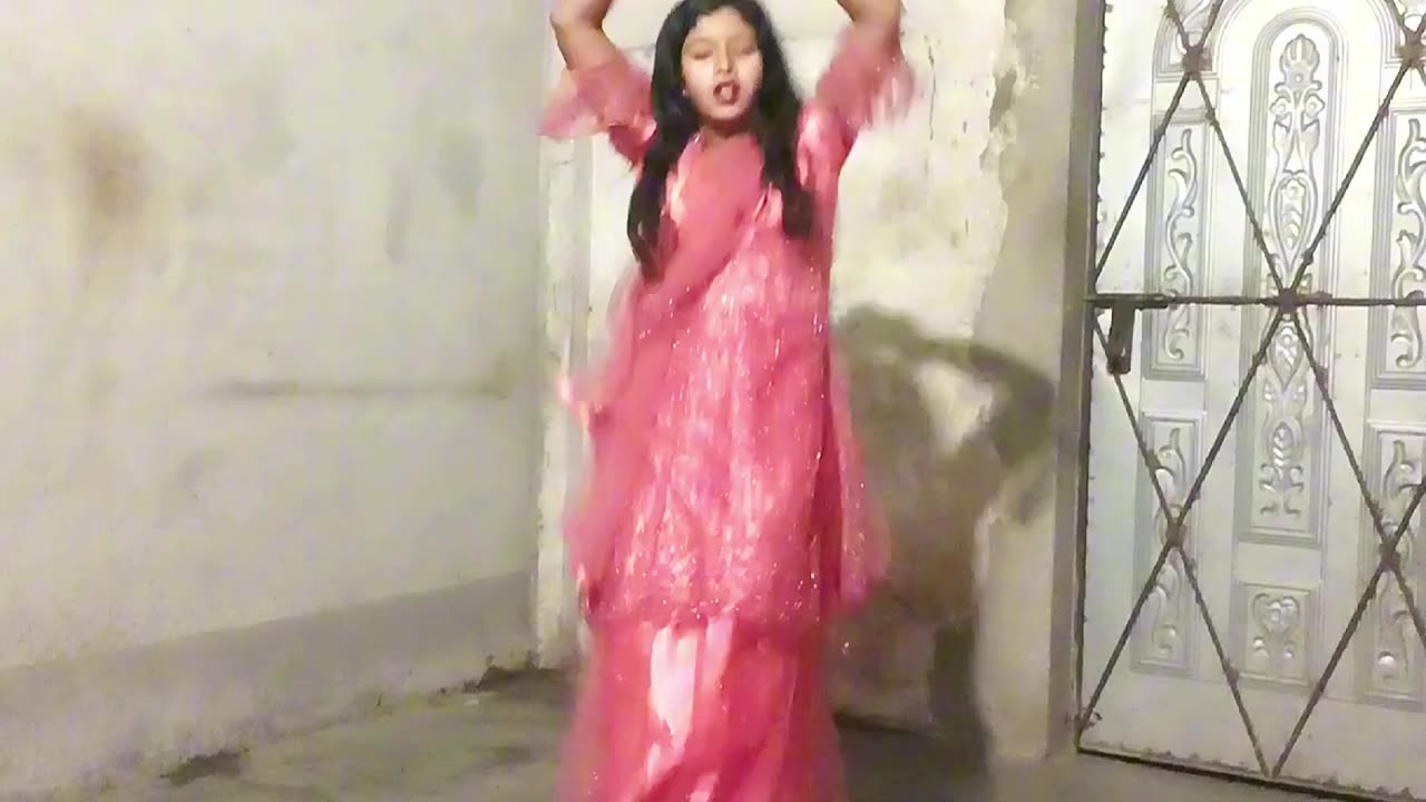 Cute girl habbing dance performance. Dance with Nurin.