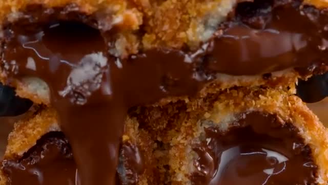 Fried chocolate donuts 🍩