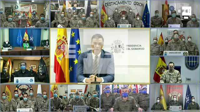 Sánchez agradece a los 9.221 militares españoles en el exterior su entrega y abnegación