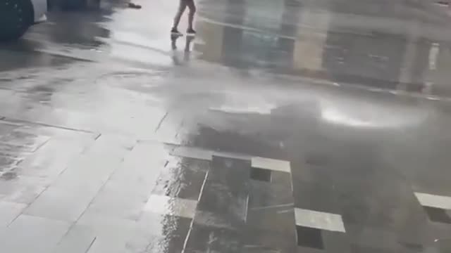 small tornado on the street