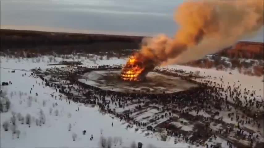 🔥A Russian Art Park bringing it back - Burning the ''Tower of Babel''