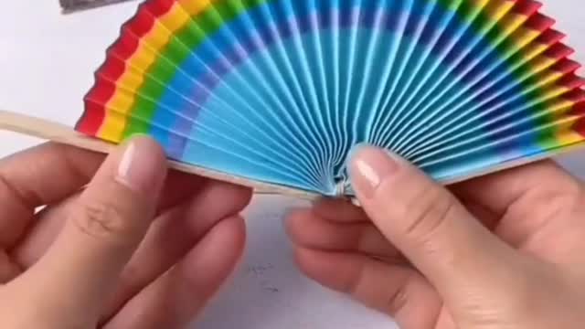 So beautiful Hand Craft of Paper Hand Fan | RJ Craft #Crat #Art #Ideas