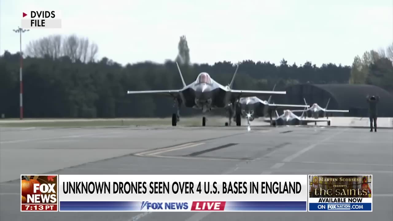 Mystery drones seen over US military bases in United Kingdom