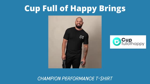 Champion Performance t-shirt | Gym outfits for men | Cup Full of Happy