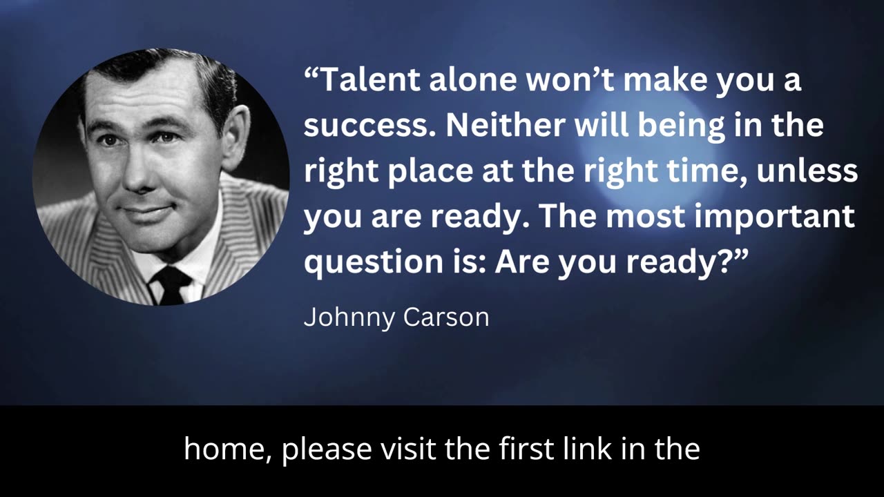 Are You Ready for Success? | Johnny Carson Quote