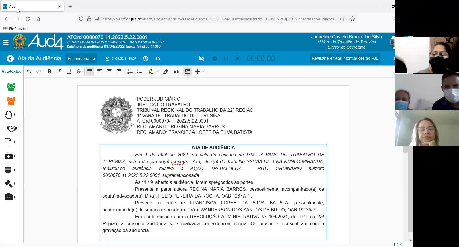 ATOrd 0000070-11.2022.5.22.0001
