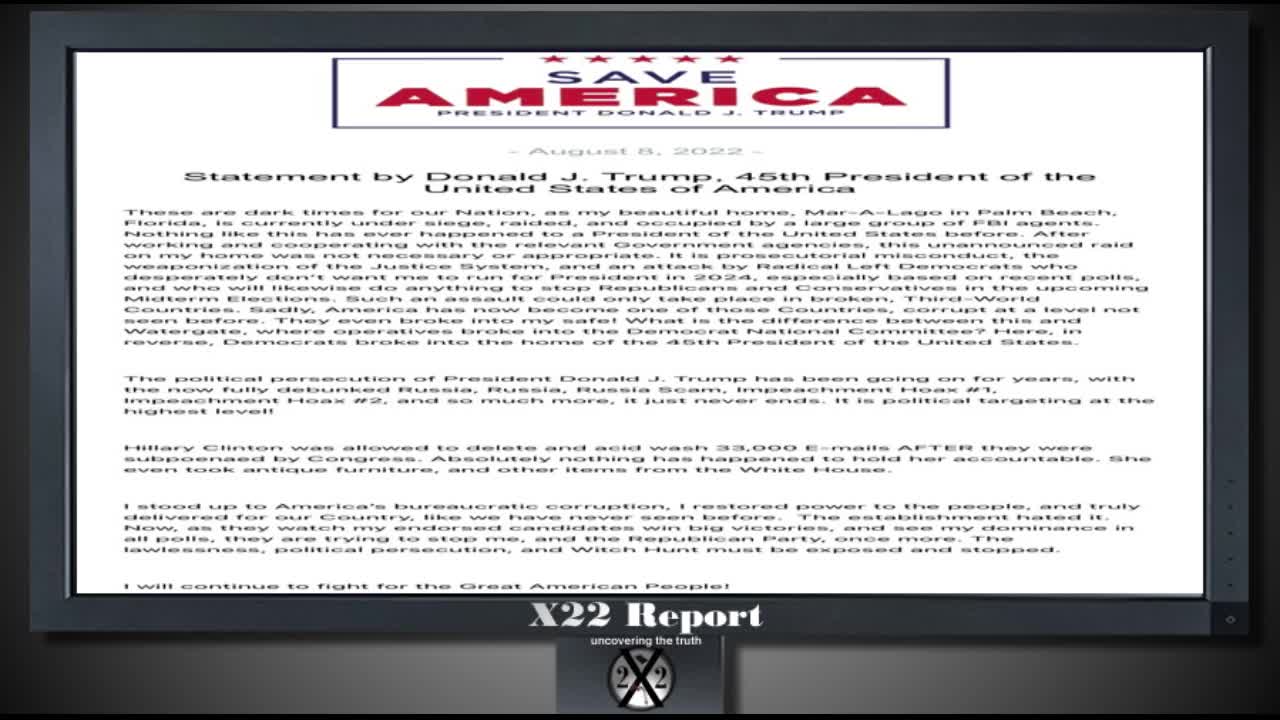 X22 Report 8-9-22