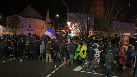 Wolgast der Demonstrationszug am 05.01.2022