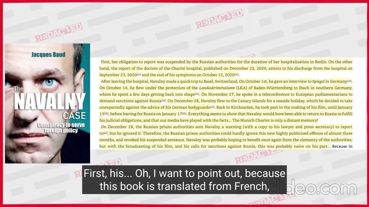 The mainstream media is lying about Alexi Navalny REDACTED