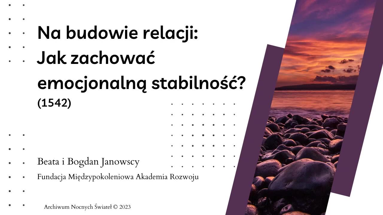 Na budowie relacji: Jak zachować emocjonalną stabilność? (10.03.2023)