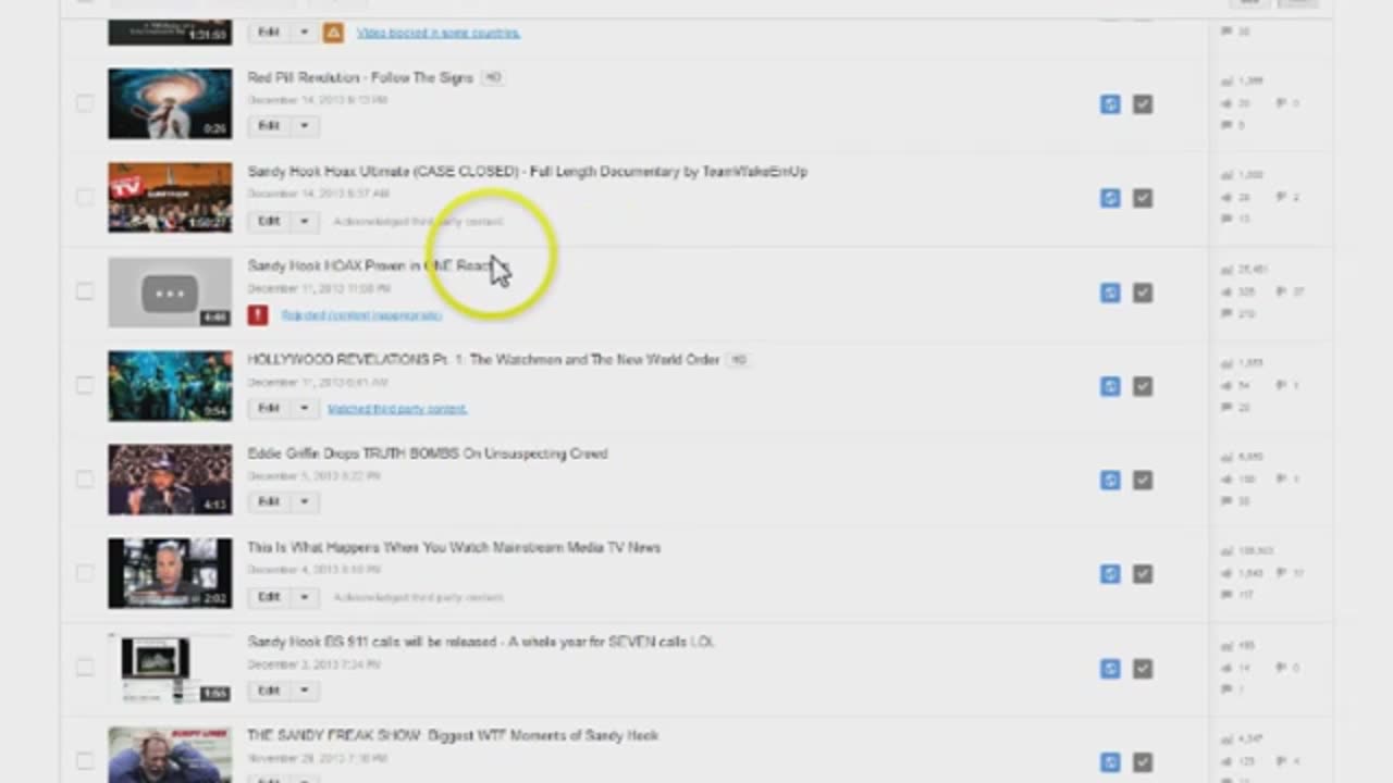 'Most viewed Sandy Hook video gets taken down! Channel under attack' - RedPillR3volution 2014