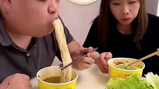 Try not to laugh best action funny husband and wife eating trick.