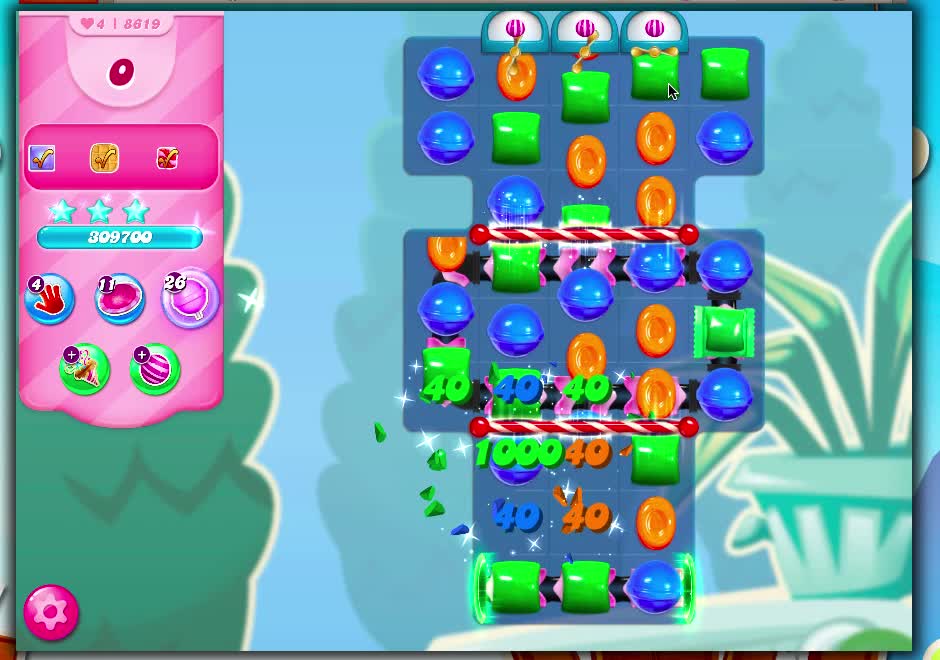 Candy Crush Level 8619 (No Boosters) 1/22/21 version