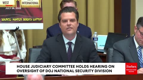 Matt Gaetz GRILLS Senior DOJ Official About Whistleblower Allegations