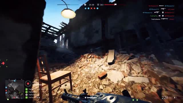 quickly rush to its left side and throw grenades into several windows,