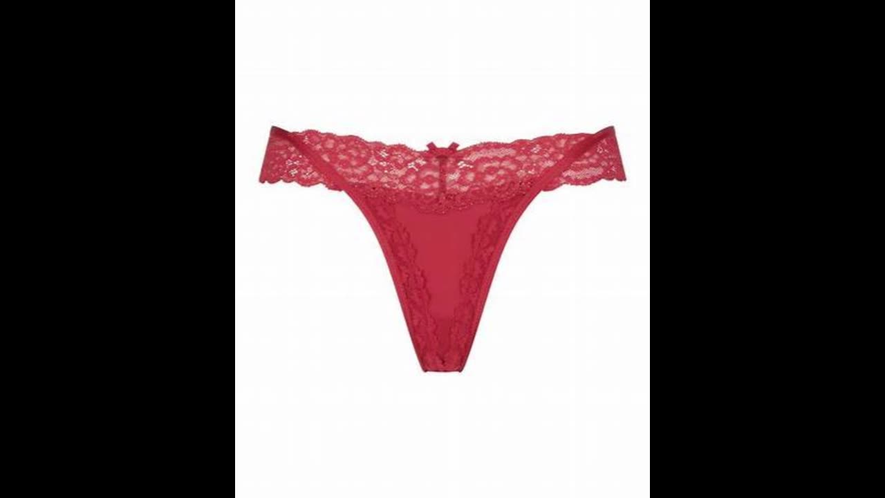 Spandex Silk women low Rise Lace G- String Thongs