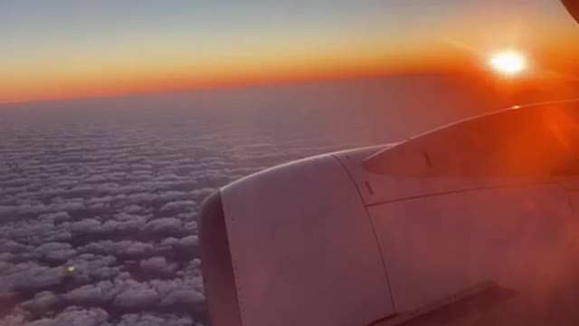 Nice sun set from a aircraft