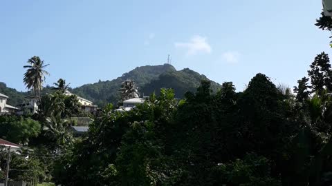 Blue Skies and mountains of Saint Vincent and the Grenadines