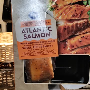 Eating Smoky Bourbon Atlantic Salmon, Dbn, MI, 9/9/23