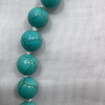 Handmade Unique 20” Necklace with Blue Turquoise. Promotes Health, Luck, Clarity
