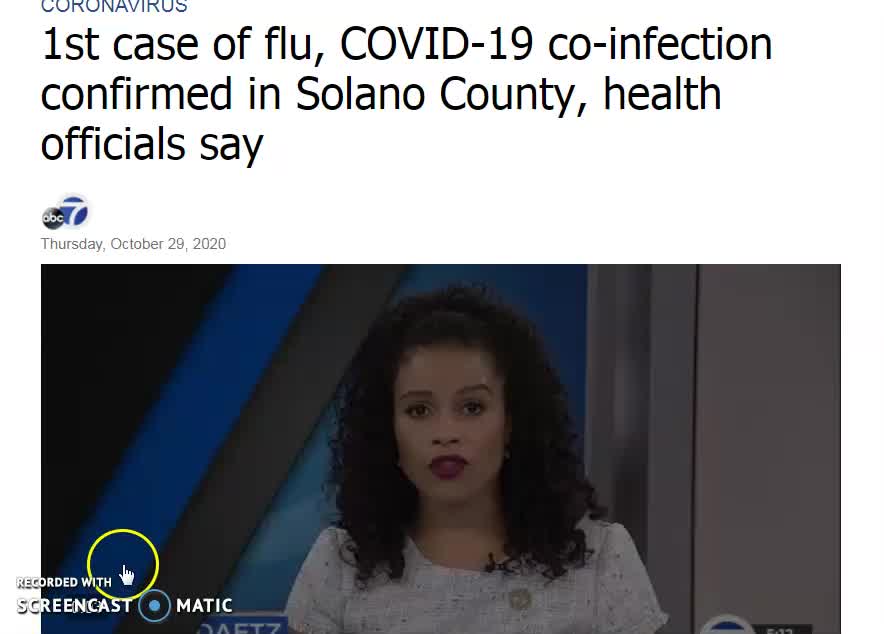 Only 1 case of a person having the Flu and Covid at the same time