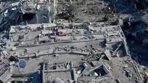 🚨 Drone Footage of the genocidal devastation of the Gaza Strip