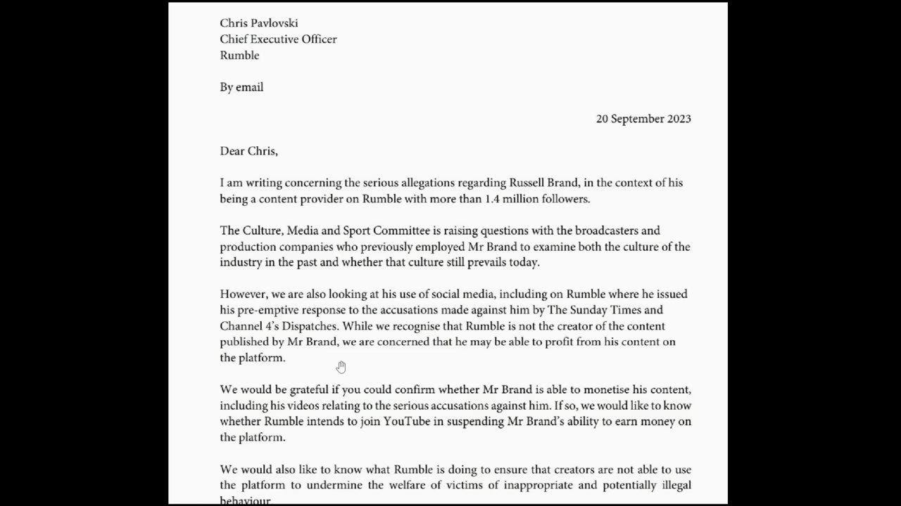 SHOCKING! Rumble Execs MAY BE ARRESTED over Russell Brand - and the PLATFORM REMOVED?!