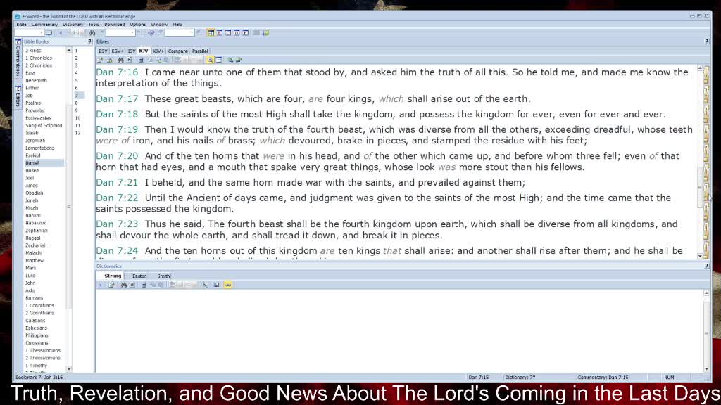 Truth and Revelation About the Last Days and the Good News and Timing of the Lord's Coming