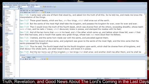 Truth and Revelation About the Last Days and the Good News and Timing of the Lord's Coming