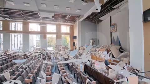 This is what the hall of the Donetsk administration looks like, where Gauleiter and collaborators w