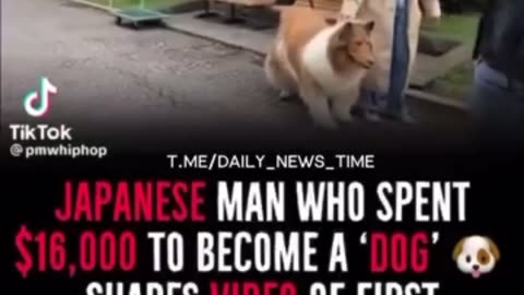 A man who spent three over $20k to become Dog