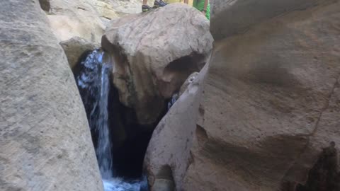 Climbing a waterfall in Narrows at Zion National Park!