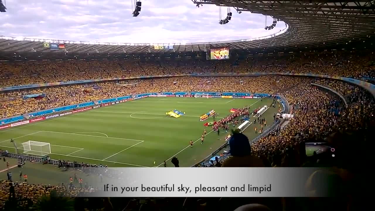 Brazilian national anthem in English