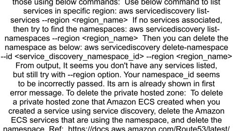 Can39t delete a private hosted zone in AWS Route53