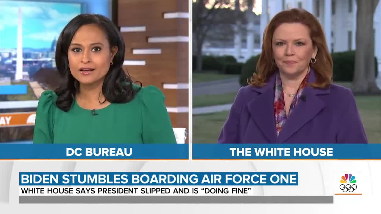 President Joe Biden ‘Doing Fine’ After He Tripped Walking Up To Air Force One | TODAY