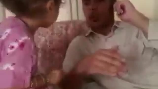 little girl slapping her dad funny comedy video