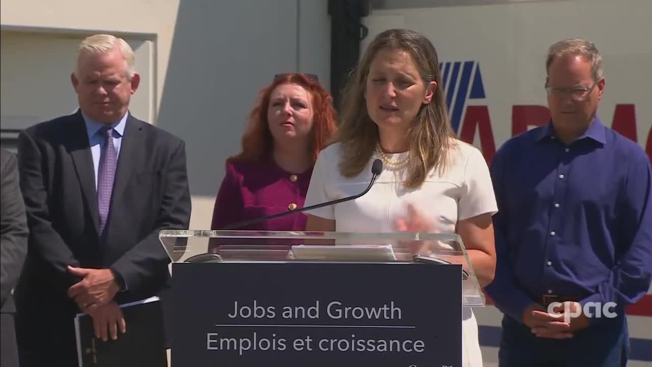 Canadian Deputy PM Chrystia Freeland highlights federal affordability plan in Dartmouth – August 4, 2022