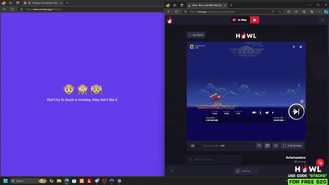 "!howl ! discord" 11-06-2024 - Stackswopo MonkeyApp & Gambling Stream