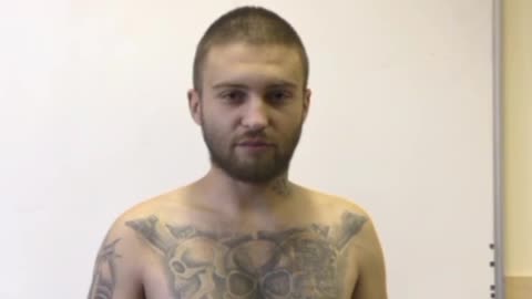 Ukrainian prisoner painted from head to toe with tattoos