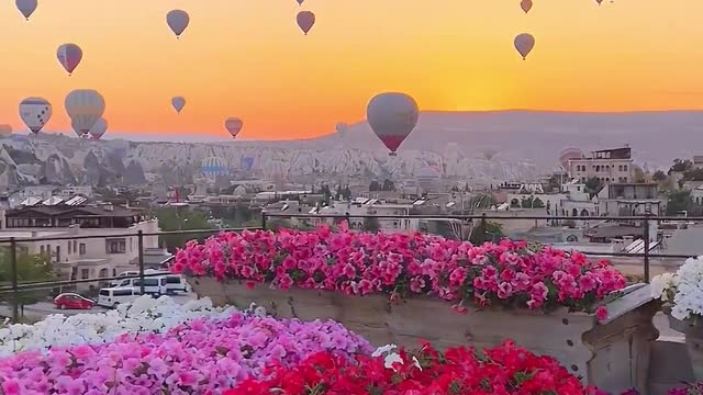 The cutest girl in the world came to see this romantic hot air balloon.