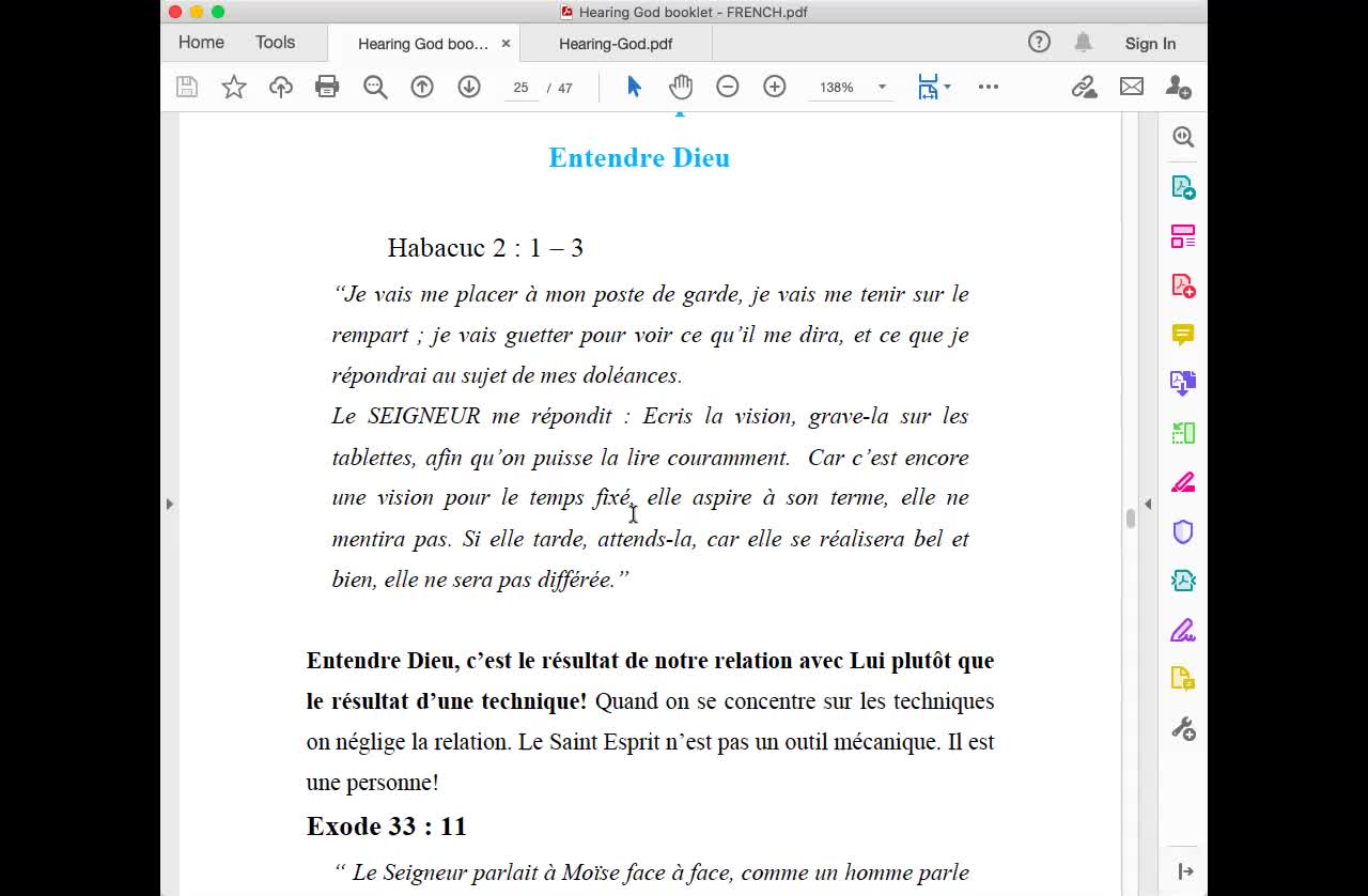 Hearing God Part 3 - Entendre Dieu - Partie 3