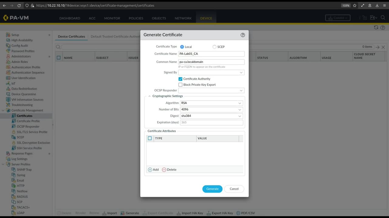 PanOS 11 Management 04-Disabling TLS 1.0 and 1.1 on management