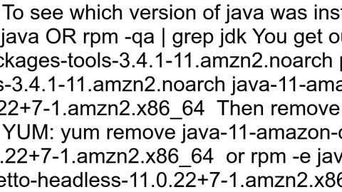 How to uninstall openjdk on amazon ec2 micro instance running Redhat Linux