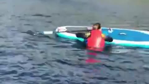 Falling of peddle boat