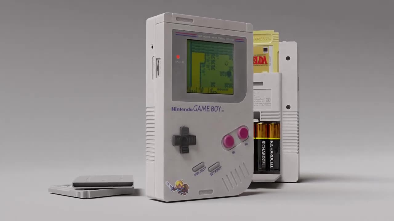 Remake: I made a Gameboy playing Zelda Links awakening in #blender #realistic