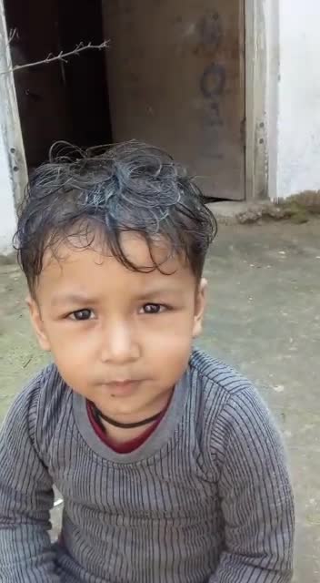 Baby learning sound.. Cow and got