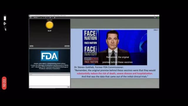 Dr Joseph Fraiman FDA Presentation Sept 21