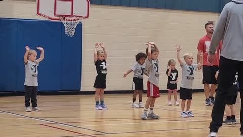 Bubbys 2nd Basketball Game-First Basket