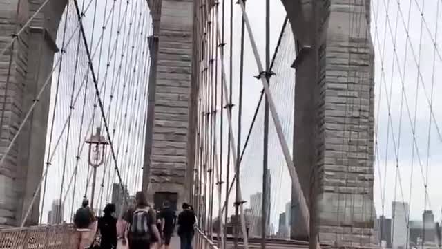 The Brooklyn Bridge and the sky